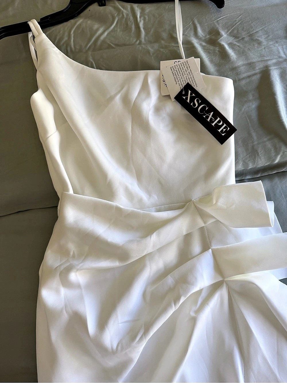 ESCAPE White Draped Maxi Dress Size 4 NWT